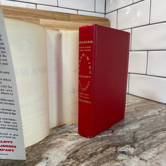 Book: SPANISH Dictionary by Follett World-Wide Hardcover USED Vintage 1961 - Picture 7 of 7